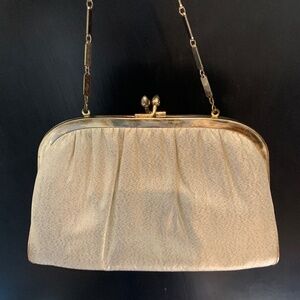 Vintage Gold Shimmer Evening Bag